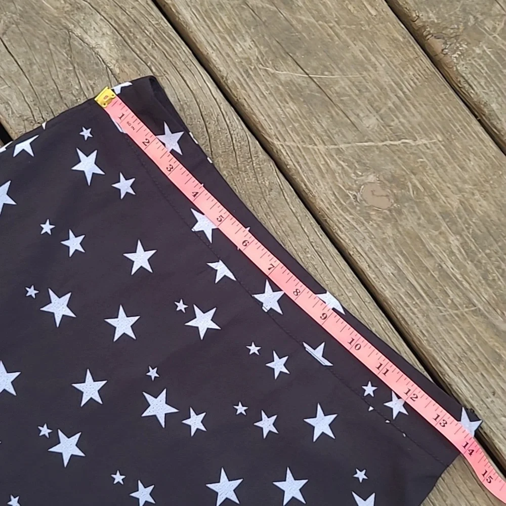 Nasty Gal Y2K Style Black Ruffle Star Print Mini Skirt Womens Size 4 - Picture 8 of 15
